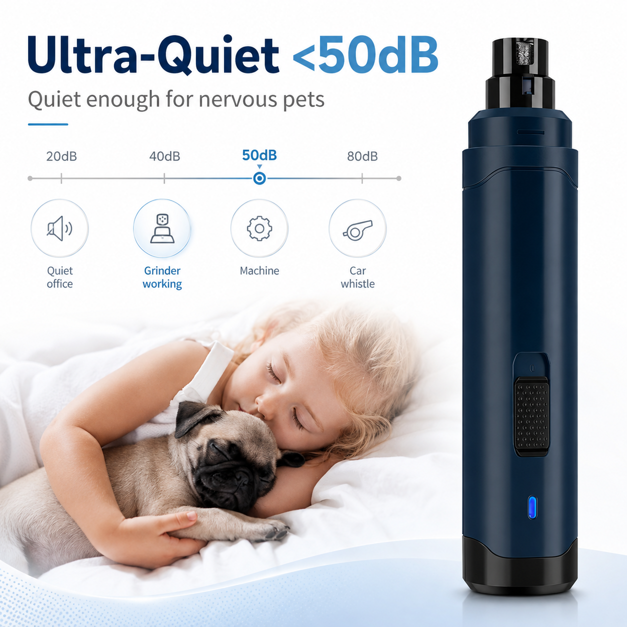 NailGlide - Quiet & Precise Pet Nail Grinder