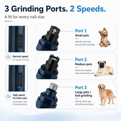 NailGlide - Quiet & Precise Pet Nail Grinder