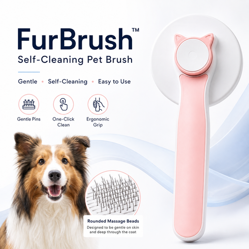 FurBrush - Self-Cleaning Pet Brush